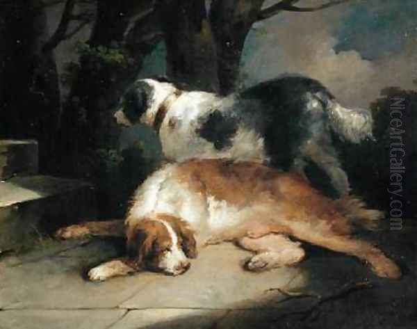 Setters 1799 Oil Painting by George Morland