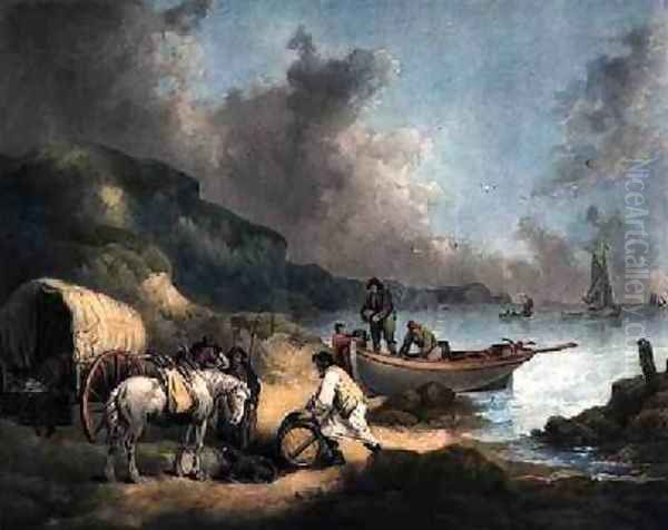 Smugglers Oil Painting by George Morland