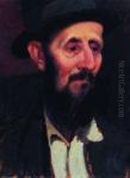 Ritratto Dell'avvocato Cassuto Oil Painting by Oscar Ghiglia