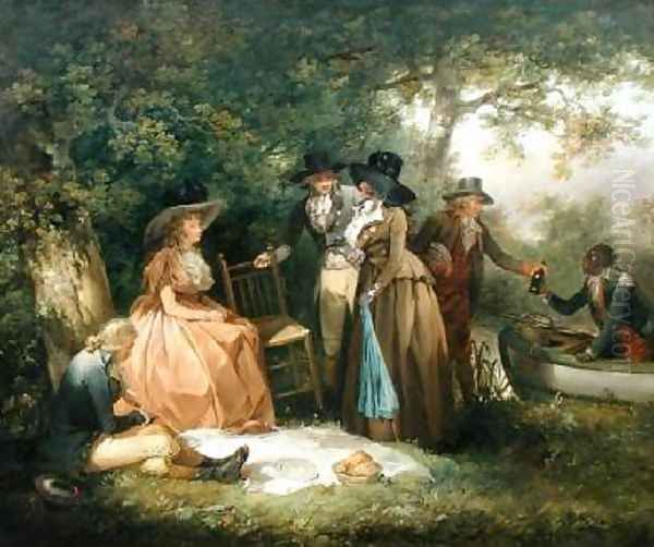 The Anglers Repast Oil Painting by George Morland