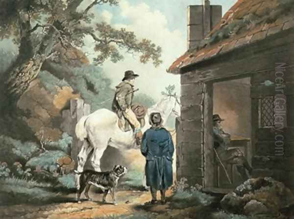 The Turnpike Gate Oil Painting by George Morland