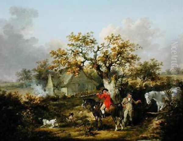 Partridge Shooting 2 Oil Painting by George Morland