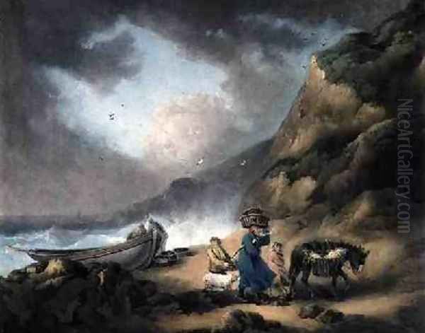 Fishermen Oil Painting by George Morland