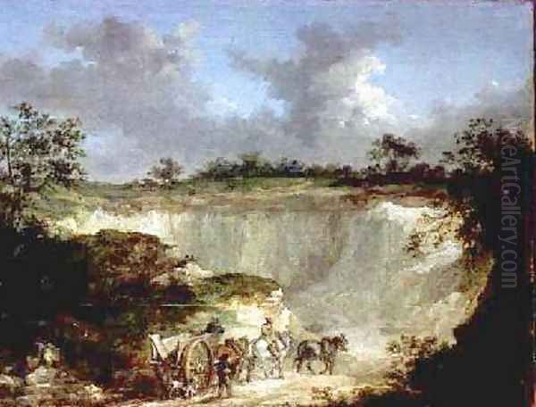 The Quarry Oil Painting by George Morland