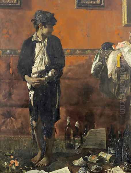 The Street Urchin Oil Painting by Antonio Mancini