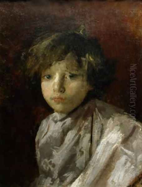 Il Malatino Oil Painting by Antonio Mancini