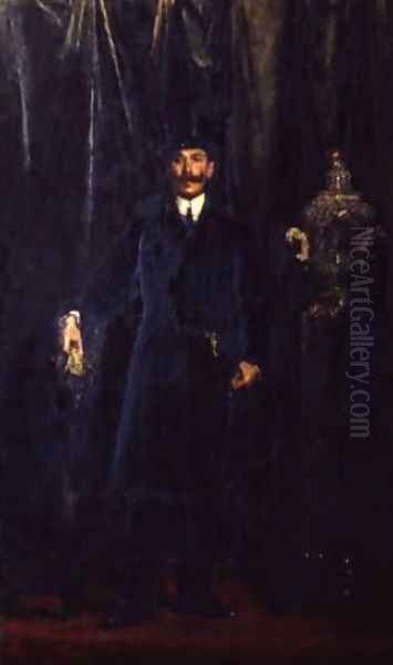 Portrait of Otto Messinger Oil Painting by Antonio Mancini