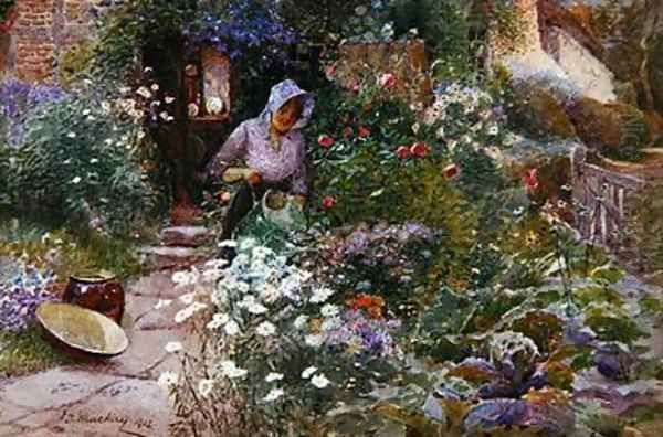 In the Garden 1912 Oil Painting by Thomas Mackay