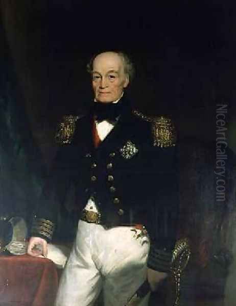 Portrait of Sir Thomas Byam Martin 1773-1854 Oil Painting by Thomas Mackay