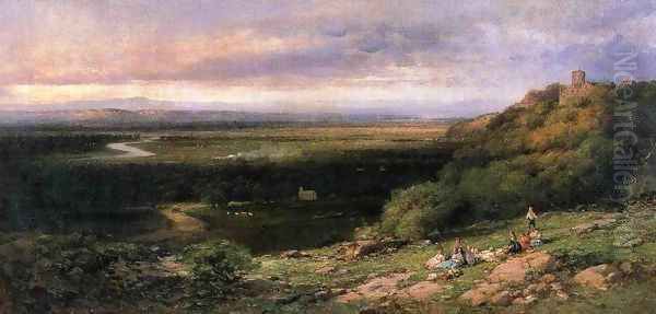 Valley of the Hackensack from the Estate of L. Becker, Esq, Union City, New Jersey Oil Painting by Andrew Melrose