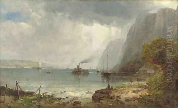 Palisades of the Hudson Oil Painting by Andrew Melrose