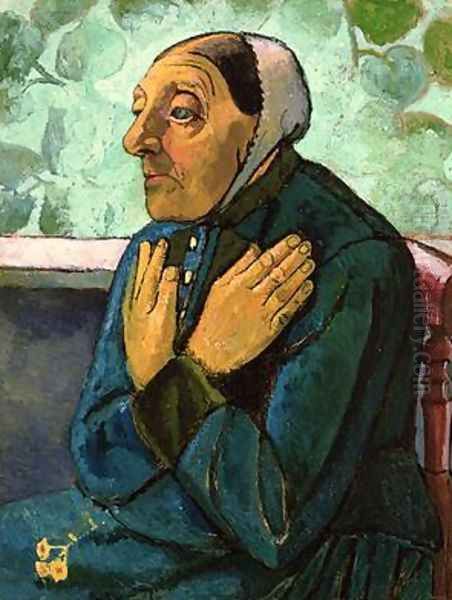 Old Peasant Woman 1905 Oil Painting by Paula Modersohn-Becker