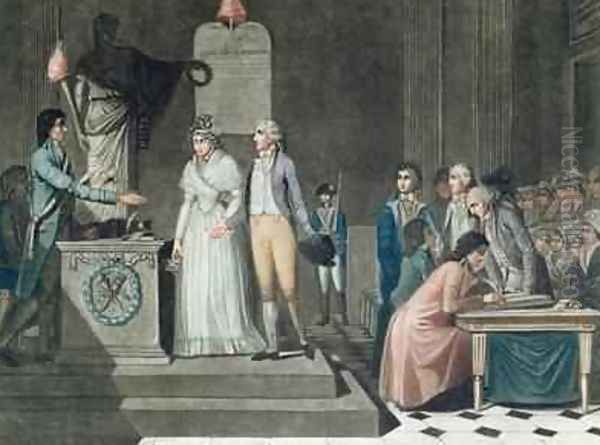 The Republican Marriage 2 Oil Painting by Jean-Baptiste Mallet