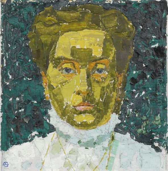 Portrait Of Erna Oil Painting by Augusto Giacometti