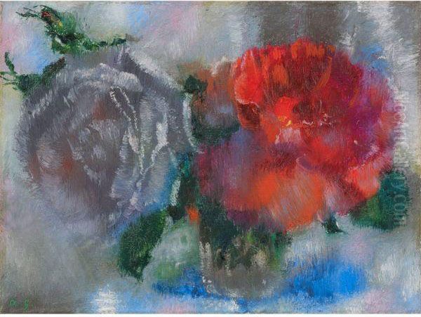 Roses Oil Painting by Augusto Giacometti