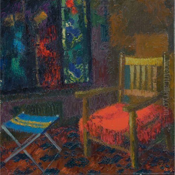 In The Studio Iii Oil Painting by Augusto Giacometti