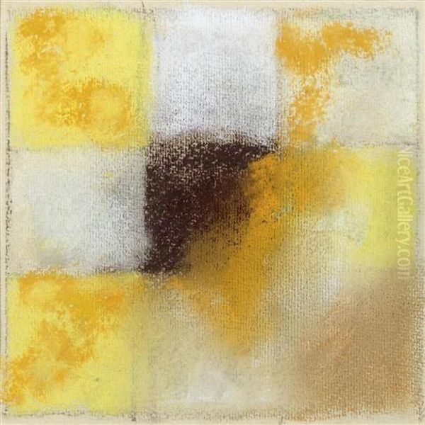 Abstraction In Yellow. Circa 1920 - 25. Oil Painting by Augusto Giacometti