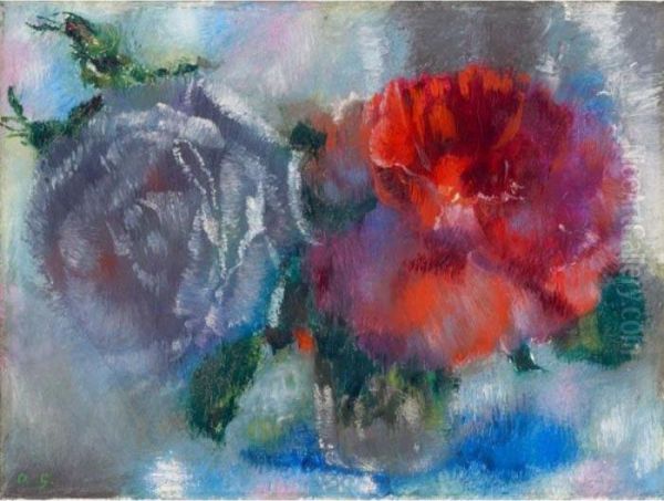 Roses Oil Painting by Augusto Giacometti