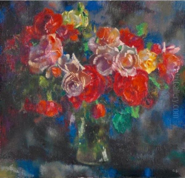 Rosen Oil Painting by Augusto Giacometti