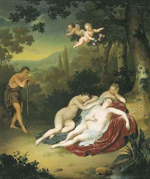 Cimon and Iphigenia Oil Painting by Willem van Mieris