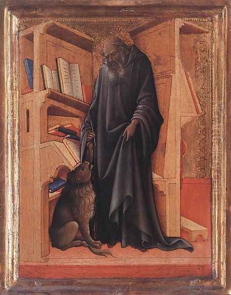 Diptych- St Jerome c. 1420 Oil Painting by Lorenzo Monaco