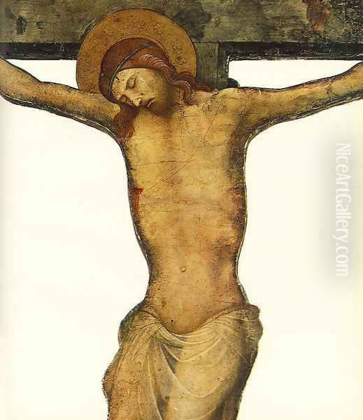 Cut-out Crucifix (detail) 1410s Oil Painting by Lorenzo Monaco