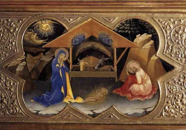 Nativity 1414 Oil Painting by Lorenzo Monaco