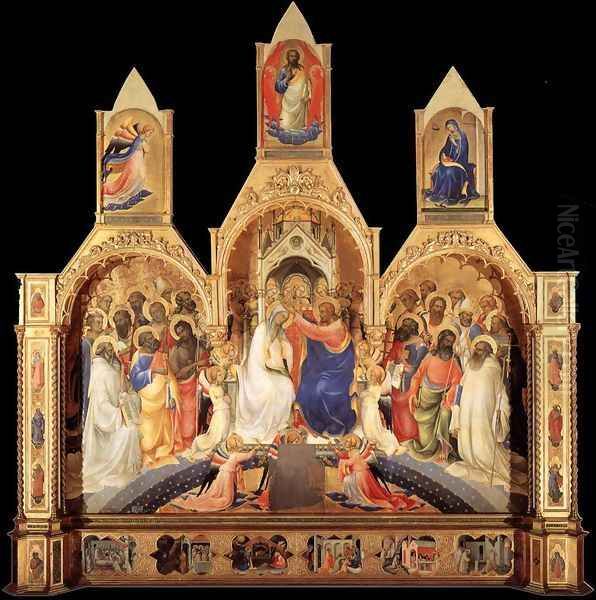 The Coronation of the Virgin 1414 Oil Painting by Lorenzo Monaco