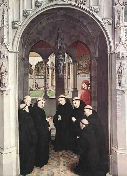 Scenes from the Life of St Bertin (detail 1) 1459 Oil Painting by Simon Marmion