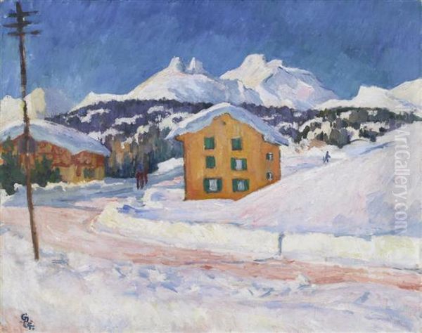 Paesaggio D'inverno Oil Painting by Giovanni Giacometti