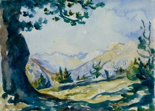 Gebirgslandschaft Oil Painting by Giovanni Giacometti