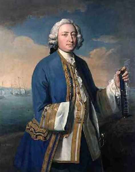 Portrait of Captain David Brodie 1709-87 Oil Painting by Philipe Mercier