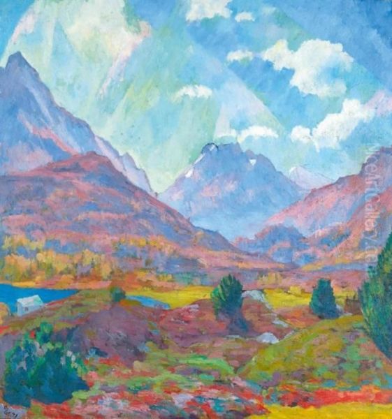 Monte Forno Oil Painting by Giovanni Giacometti