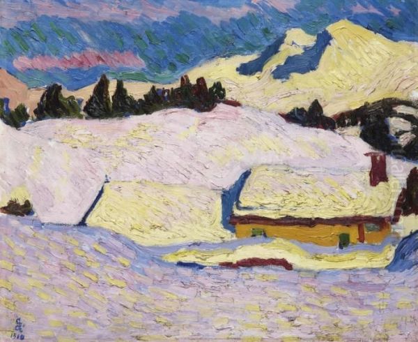 Winterlandschaft Oil Painting by Giovanni Giacometti