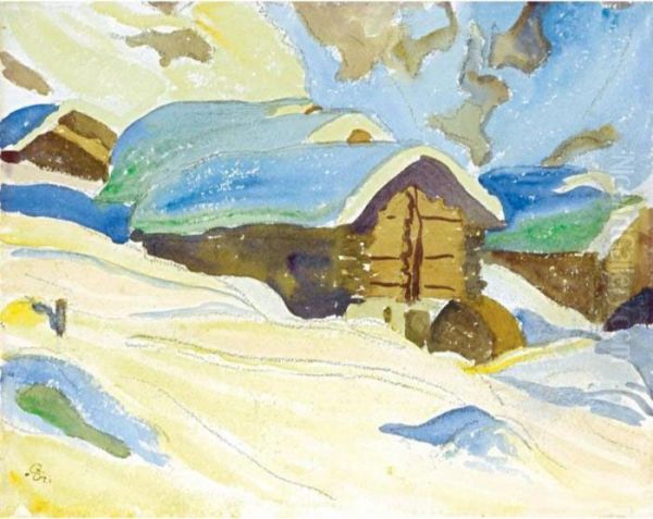 Winterlandschaft Oil Painting by Giovanni Giacometti