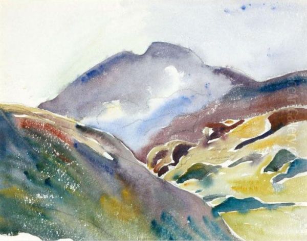 Alpine Landscape (upper Engadin) Oil Painting by Giovanni Giacometti