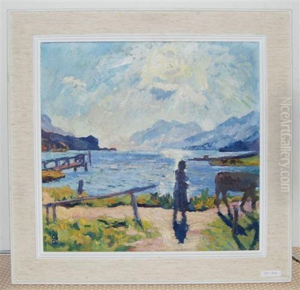 Morgensonne Am Silsersee. Oil Painting by Giovanni Giacometti