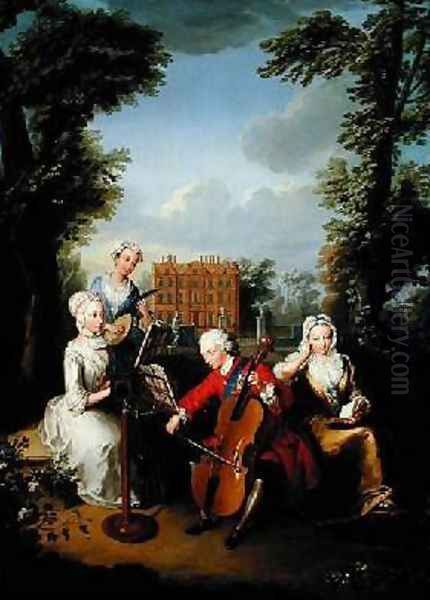 Frederick Prince of Wales 1707-51 at Kew Oil Painting by Philipe Mercier