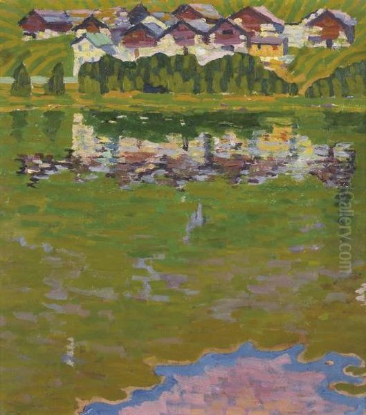 Capolago, Sole, Um 1906/07 Oil Painting by Giovanni Giacometti