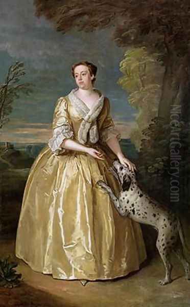 Portrait of Lady Jenkinson 1742 Oil Painting by Philipe Mercier