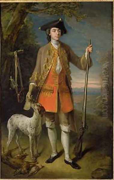 Sir Edward Hales 1744 Oil Painting by Philipe Mercier