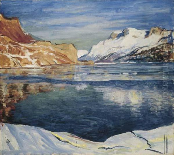 Lago Che Gela, Maloja Oil Painting by Giovanni Giacometti