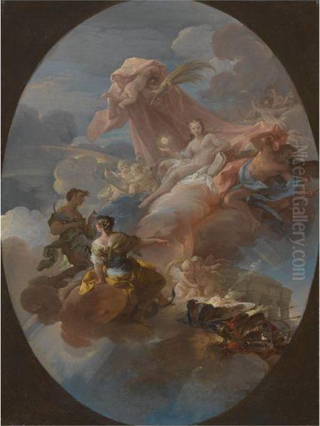 An Allegory Of The Vanquishing Oil Painting by Corrado Giaquinto