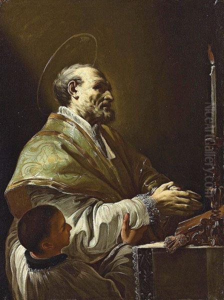 Saint Philip Neri Oil Painting by Corrado Giaquinto