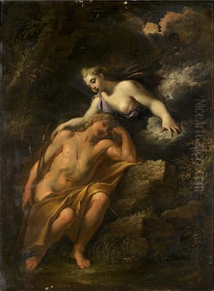 Diana And Endymion Oil Painting by Corrado Giaquinto