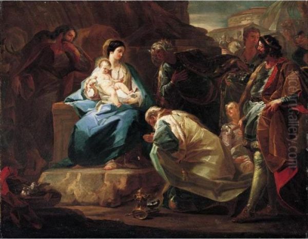 The Adoration Of The Magi Oil Painting by Corrado Giaquinto