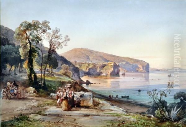 Sorrento Oil Painting by Giacinto Gigante