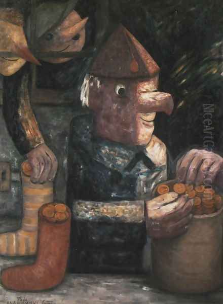 Miser Oil Painting by Tadeusz Makowski