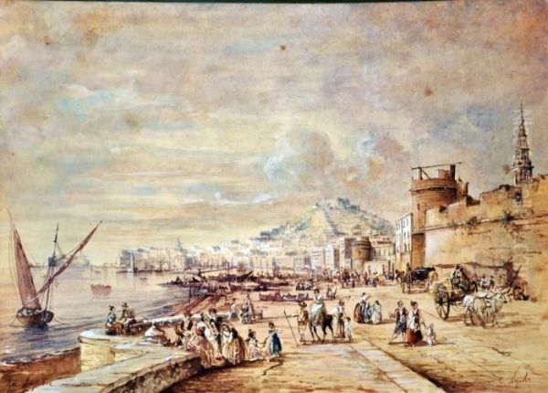 La Marinella Oil Painting by Giacinto Gigante