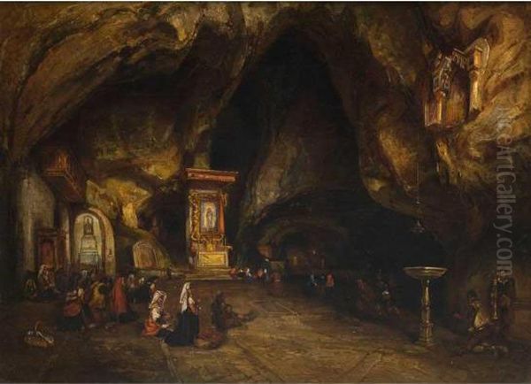 Chiesa Di Santa Rosalia Oil Painting by Giacinto Gigante